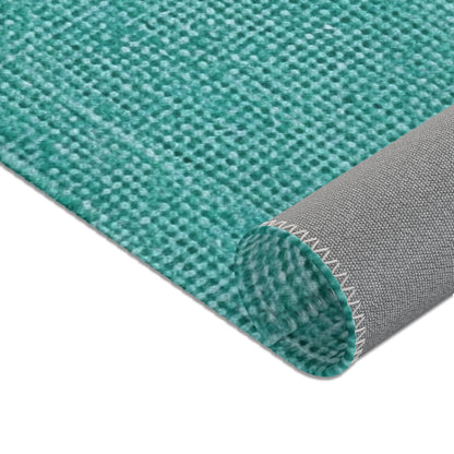 Quality Mint Turquoise Denim Fabric Deisgn, Stylish Material - Area Rugs