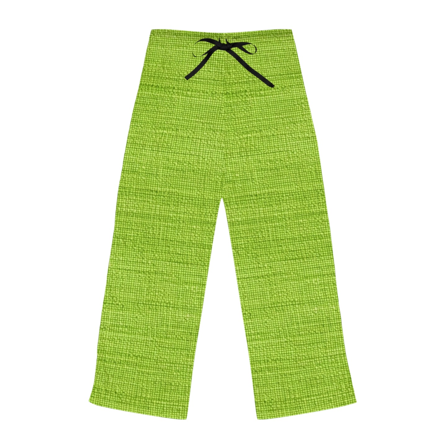 Lush Grass Neon Green: Denim-Inspired, Springtime Fabric Style - Women's Pajama Pants (AOP)