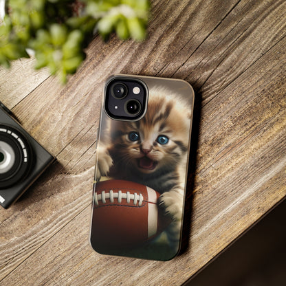 Football Kitten Touchdown: el juego deportivo ganador de Tabby - Estuches resistentes para teléfonos