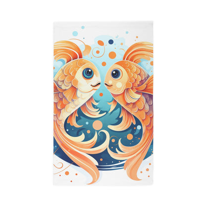 Charming Cartoon Fish Pisces - Dreamy Zodiac Illustration - Dobby Rug