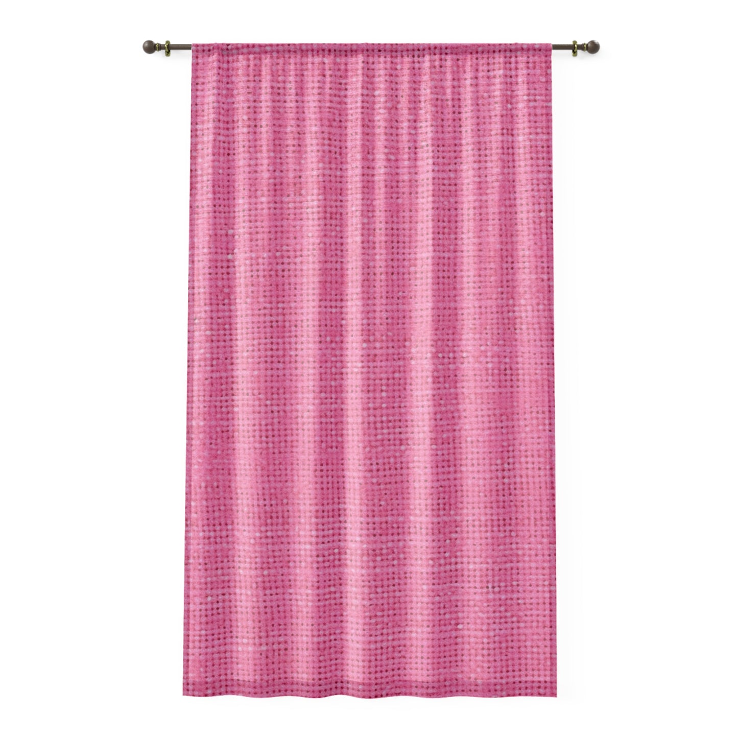 Doll-Like Pink Denim Designer Fabric Style - Window Curtain