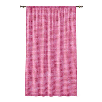 Doll-Like Pink Denim Designer Fabric Style - Window Curtain