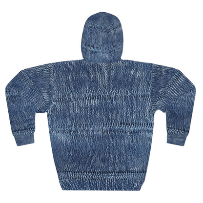 Indigo blue jean Denim Design Pattern Style - Unisex Pullover Hoodie (AOP)