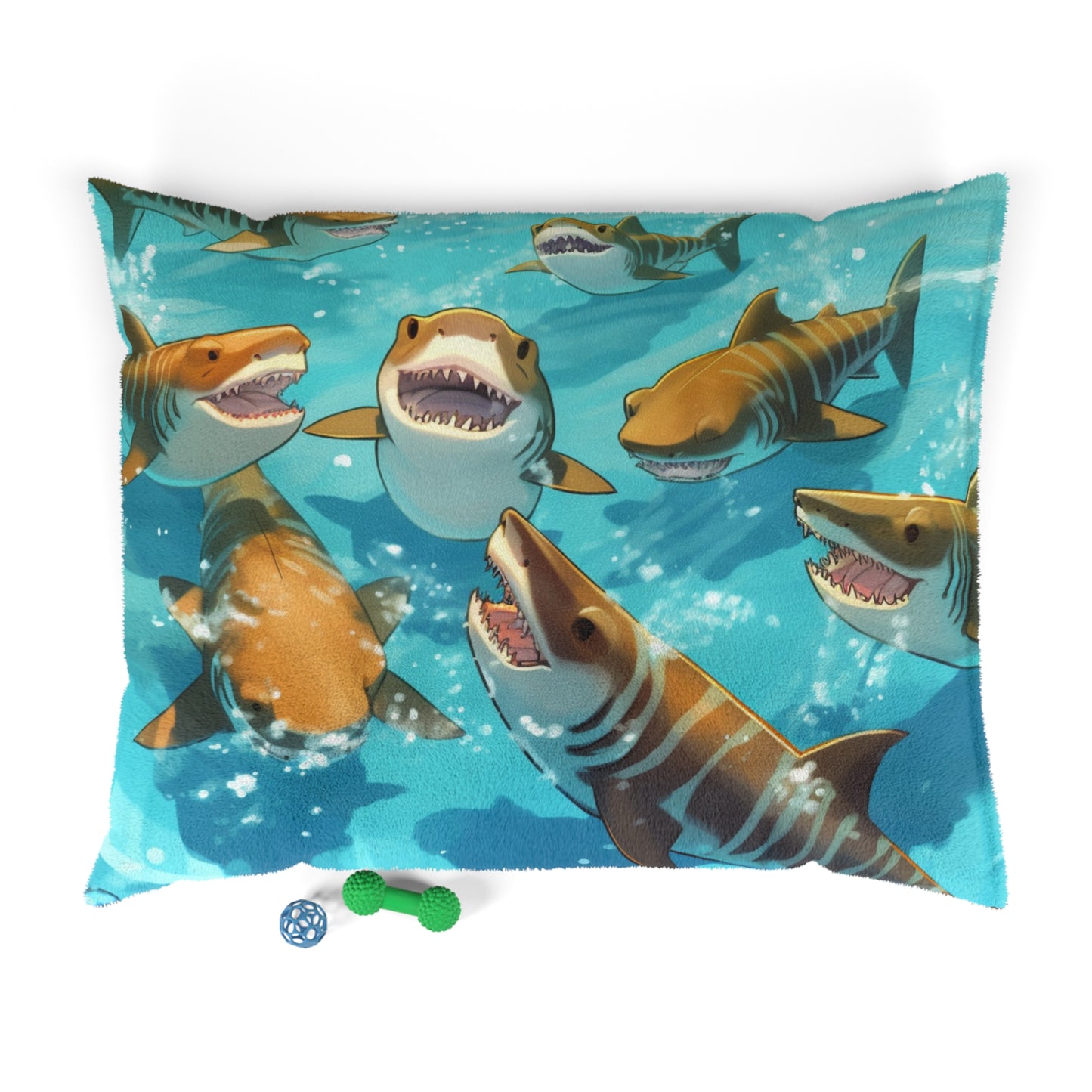 Tiger Shark: Ocean Marine Wildlife - Underwater - Dog & Pet Bed