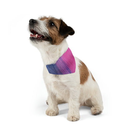 Dual Delight: Half-and-Half Pink & Blue Denim Daydream - Dog & Pet Bandana Collar