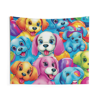 Happy Puppy & Dog Design - Vivid and Eye-Catching - Indoor Wall Tapestries