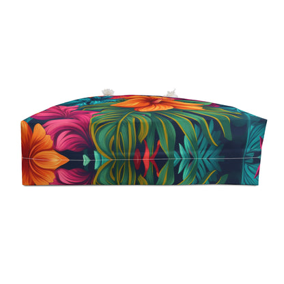 Hawaiian-Inspired Tropical Floral Pattern Design Weekender Bag