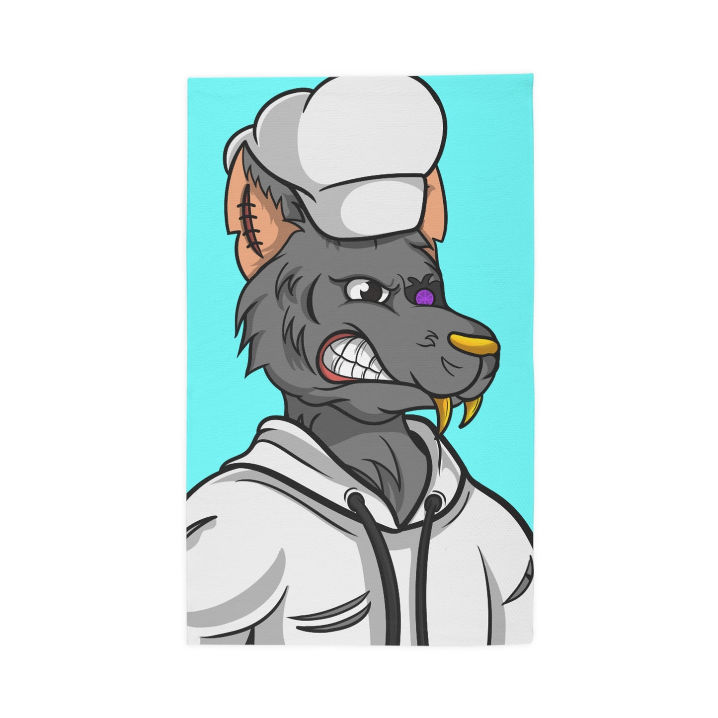 Chief Chef Cook Wolf Werewolve Cyborg Dobby Rug