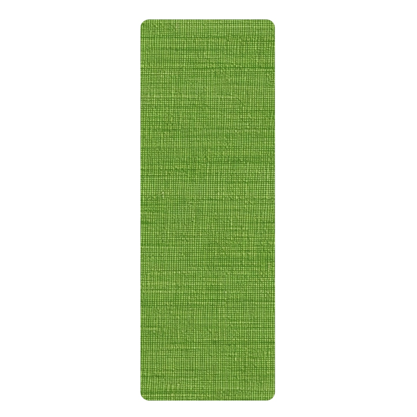 Olive Green Denim-Style: Seamless, Textured Fabric - Rubber Yoga Mat