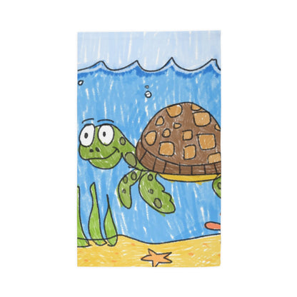 Sea Turtle Beach Sand Ocean Dobby Rug