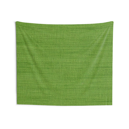 Olive Green Denim-Style: Seamless, Textured Fabric - Indoor Wall Tapestries