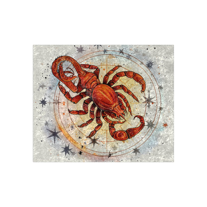 Prickly Scorpio Astrology - Sharp Zodiac Scorpion Celestial Horoscope - Crushed Velvet Blanket