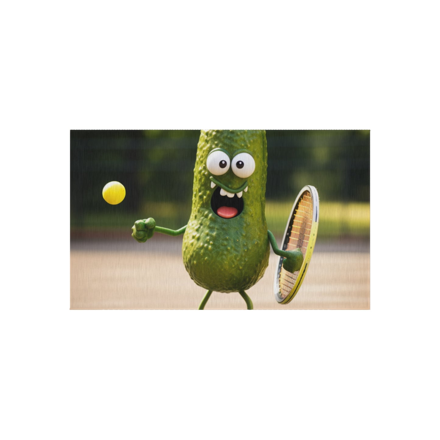 Pickle Playing Pickleball: Serve, Paddle, Game - Court Sport - Outdoor Rug