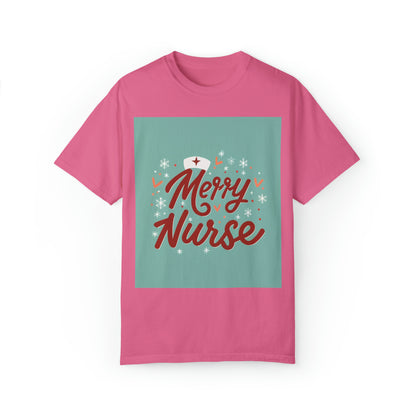 Merry Nurse, Christmas 2023 - Unisex Garment-Dyed T-shirt