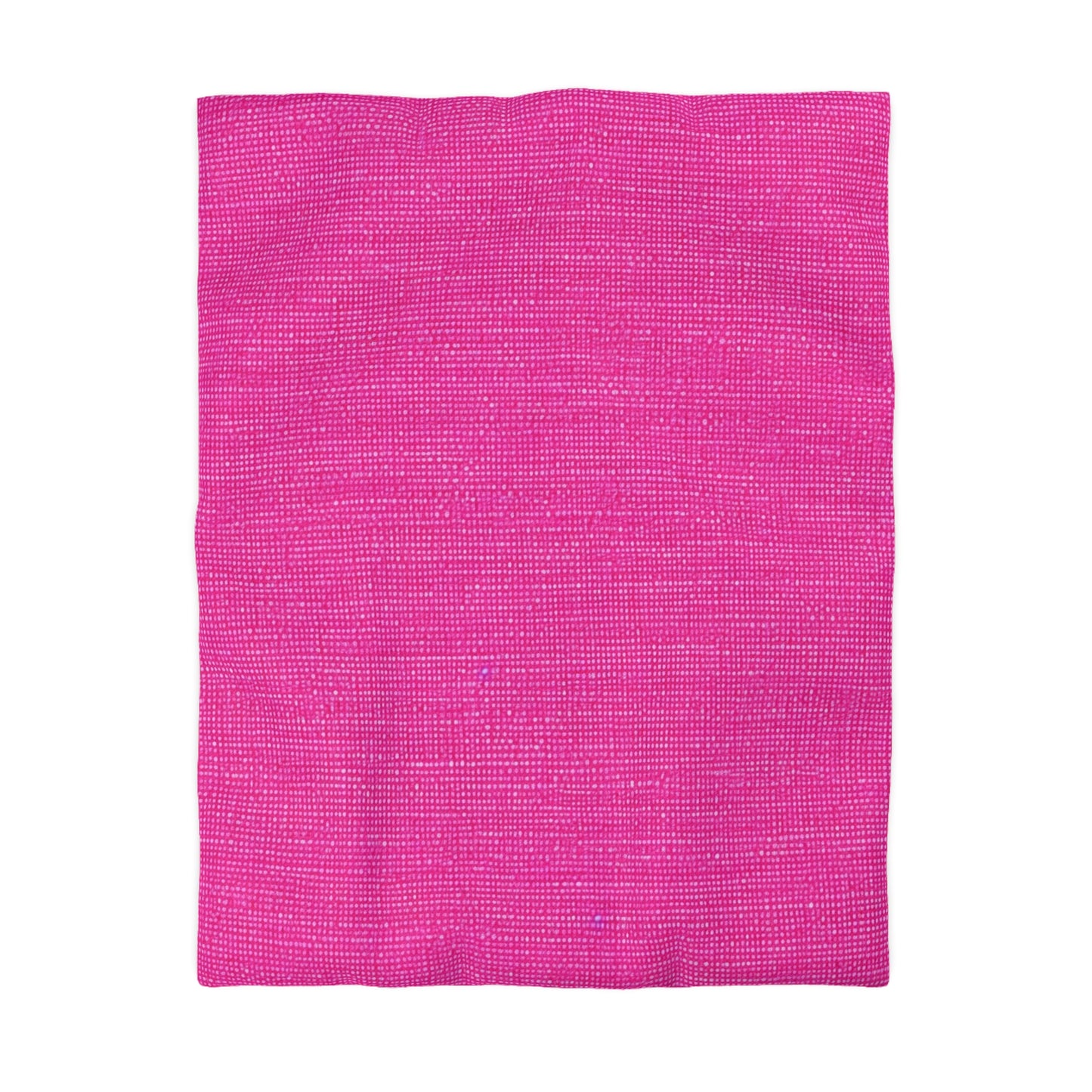 Hot Neon Pink Doll Like: Denim-Inspired, Bold & Bright Fabric - Microfiber Duvet Cover