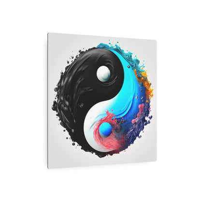 Yin Yang Symbol, Colorful Paint Style - Artistic Decor - Metal Art Sign
