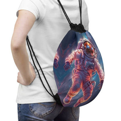 Astronaut Outer Space - Galaxy Starfield Art - Drawstring Bag