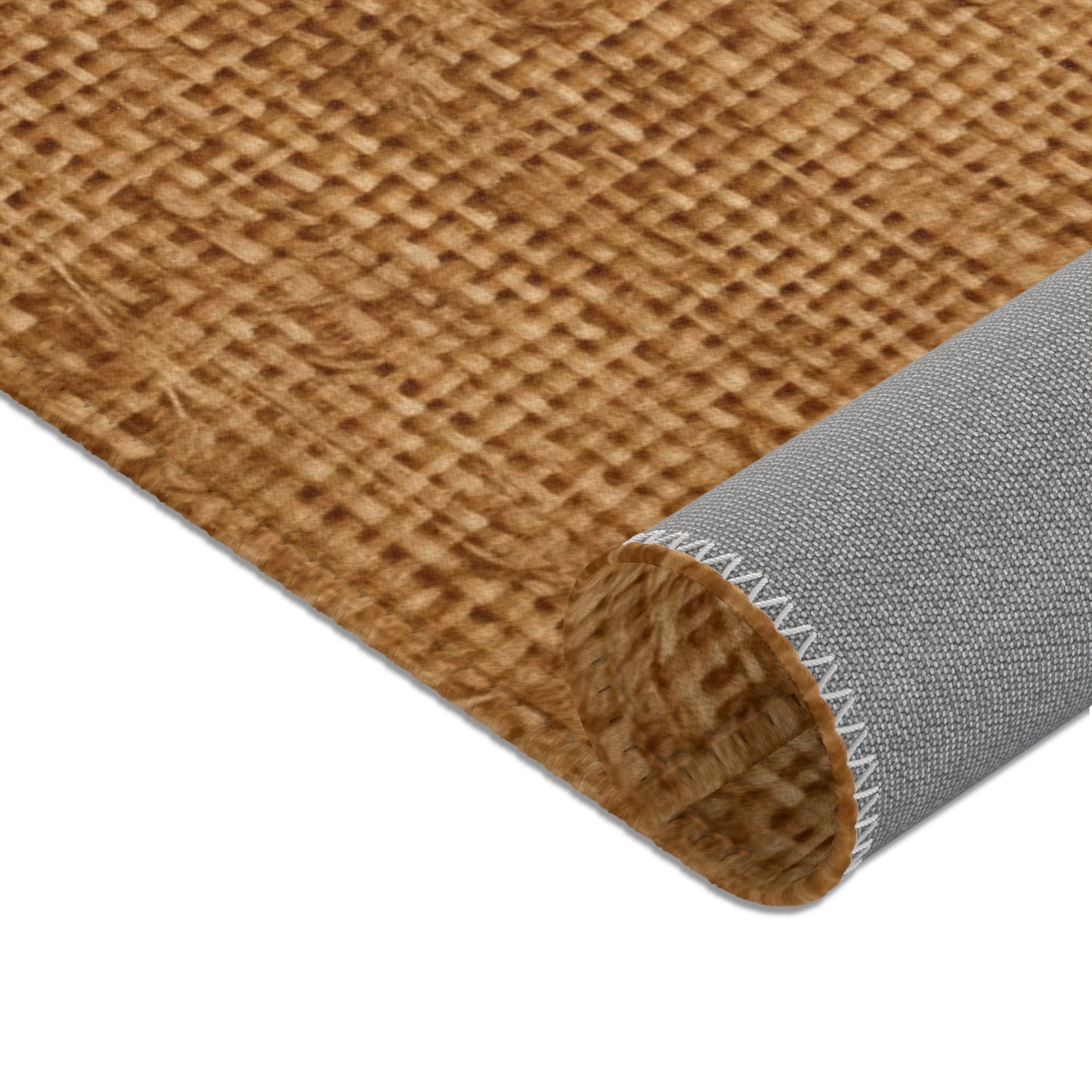 Brown Light Chocolate: Denim-Inspired Elegant Fabric - Area Rugs