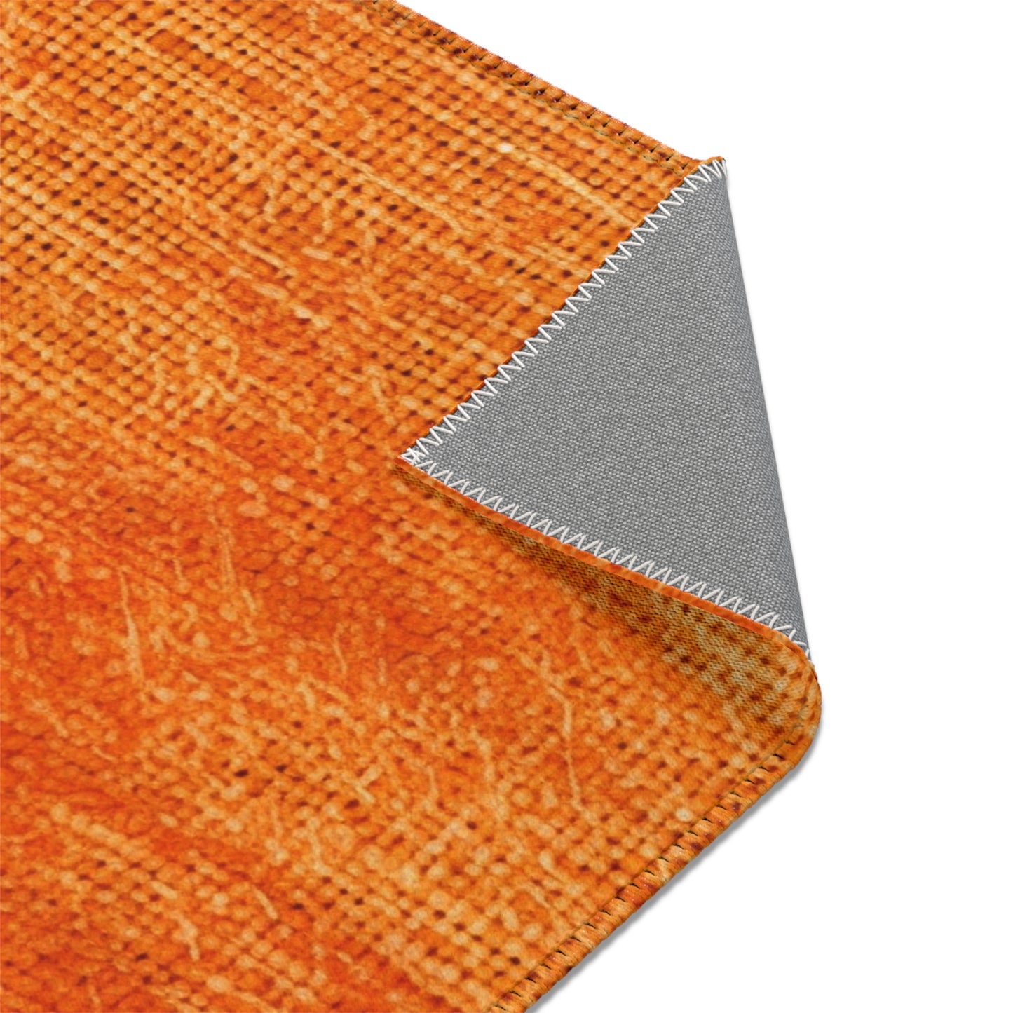 Burnt Orange/Rust: Denim-Inspired Autumn Fall Color Fabric - Area Rugs