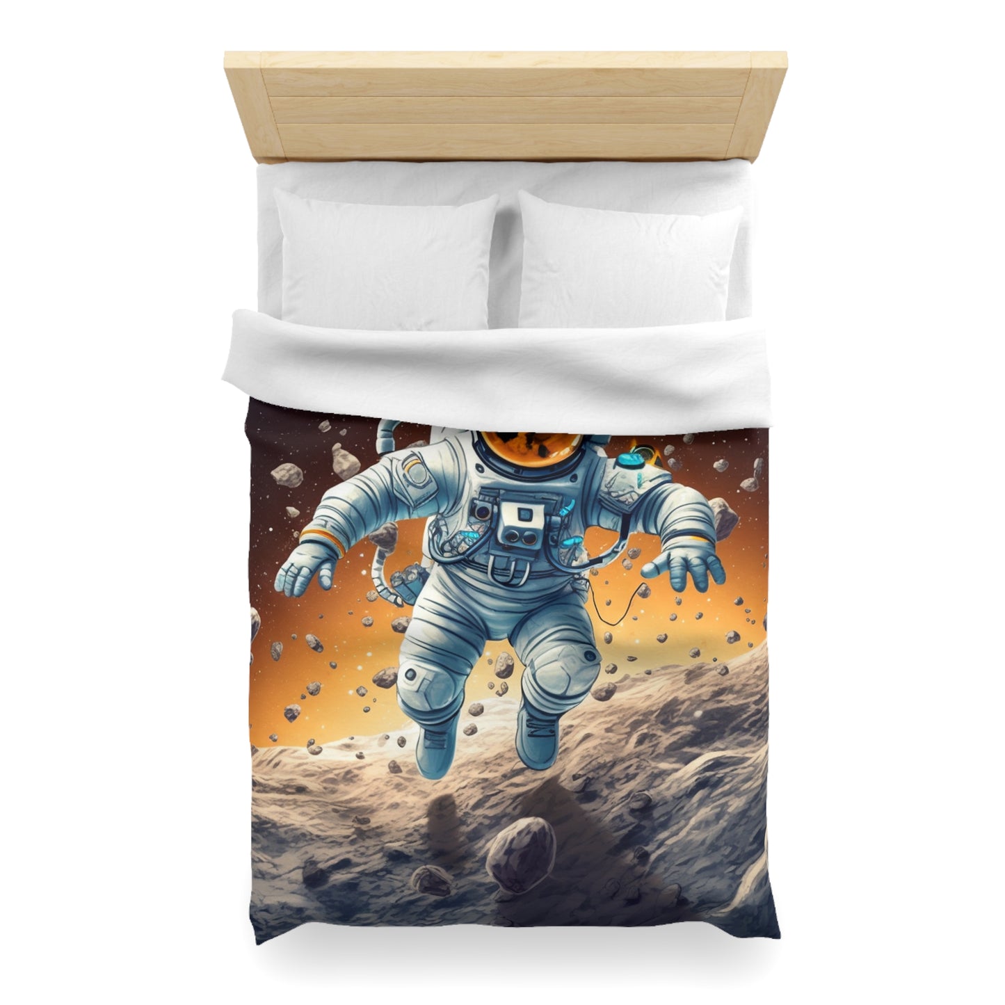 Galactic Adventurer - Celestial Star Art: Deep Space Exploration - Microfiber Duvet Cover