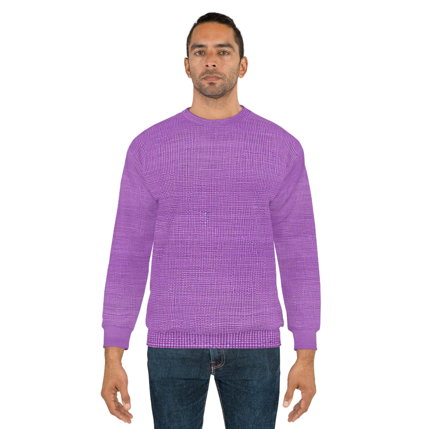 Hyper Iris Orchid Red: Denim-Inspired, Bold Style - Unisex Sweatshirt (AOP)