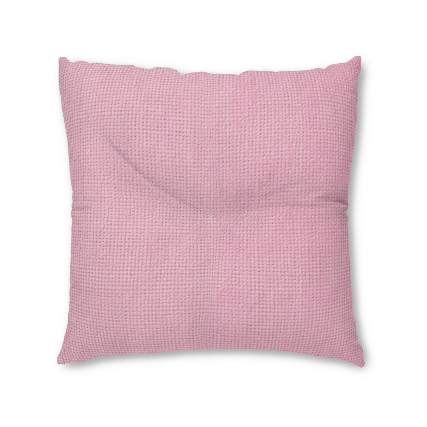 Blushing Garment Dye Pink: tela de tonos suaves, inspirada en la mezclilla - Almohada de piso capitoné, cuadrada