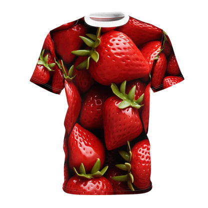 Strawberry Patch Picks: Home Decor and Gifts for the Ultimate Berry Fan - Unisex Cut & Sew Tee (AOP)