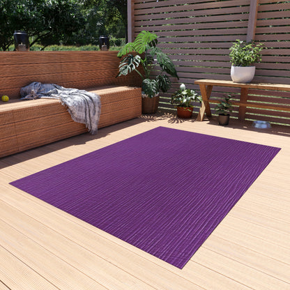 Violet/Plum/Purple: Denim-Inspired Luxurious Fabric - Outdoor Rug