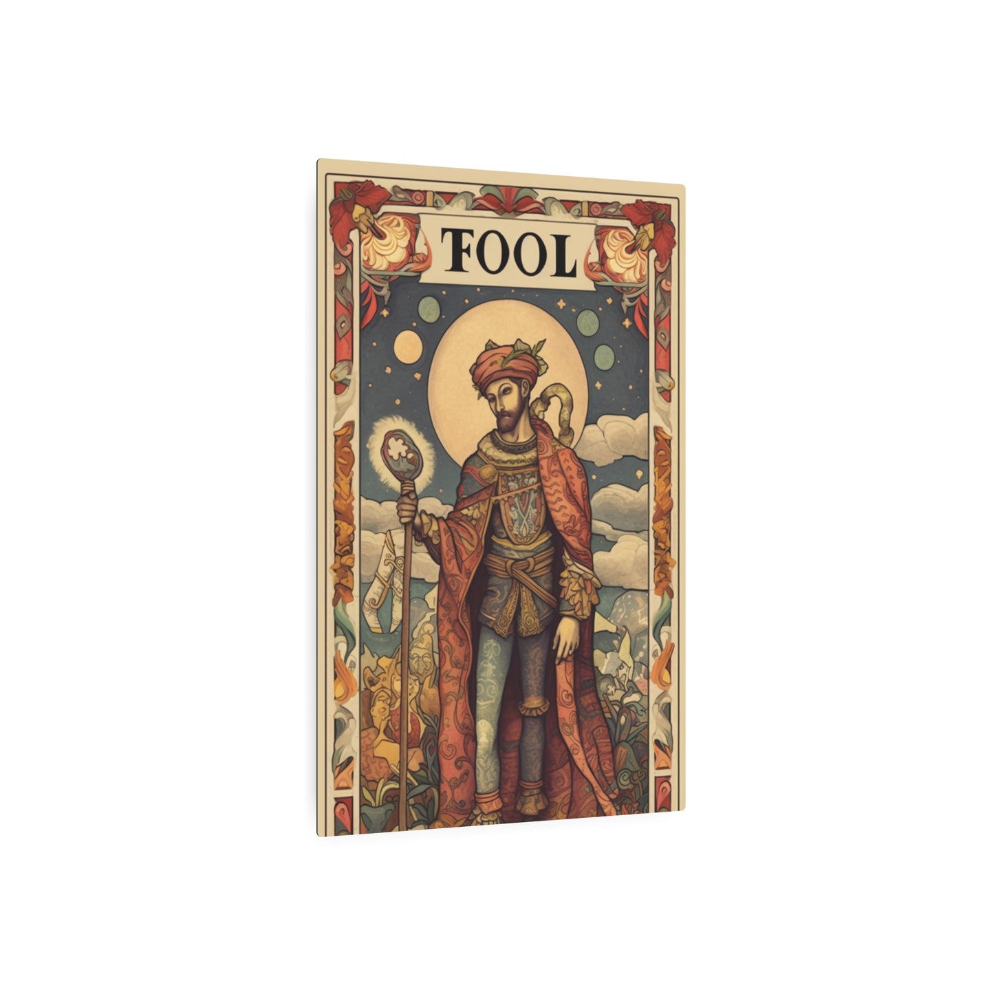 Expressive Tarot - 'The Fool' Card Artistic Reading Symbol - Metal Art Sign