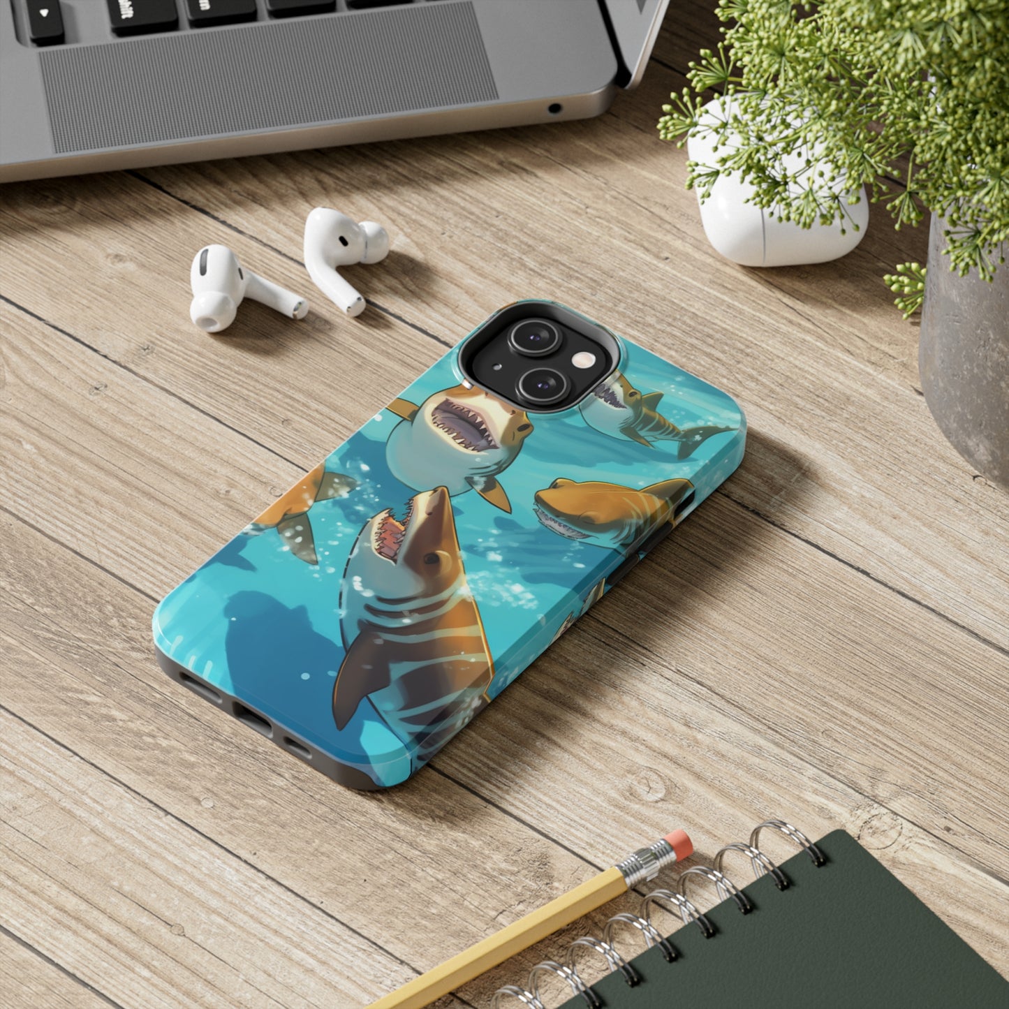 Tiger Shark: Ocean Marine Wildlife - Underwater - Tough Phone Cases