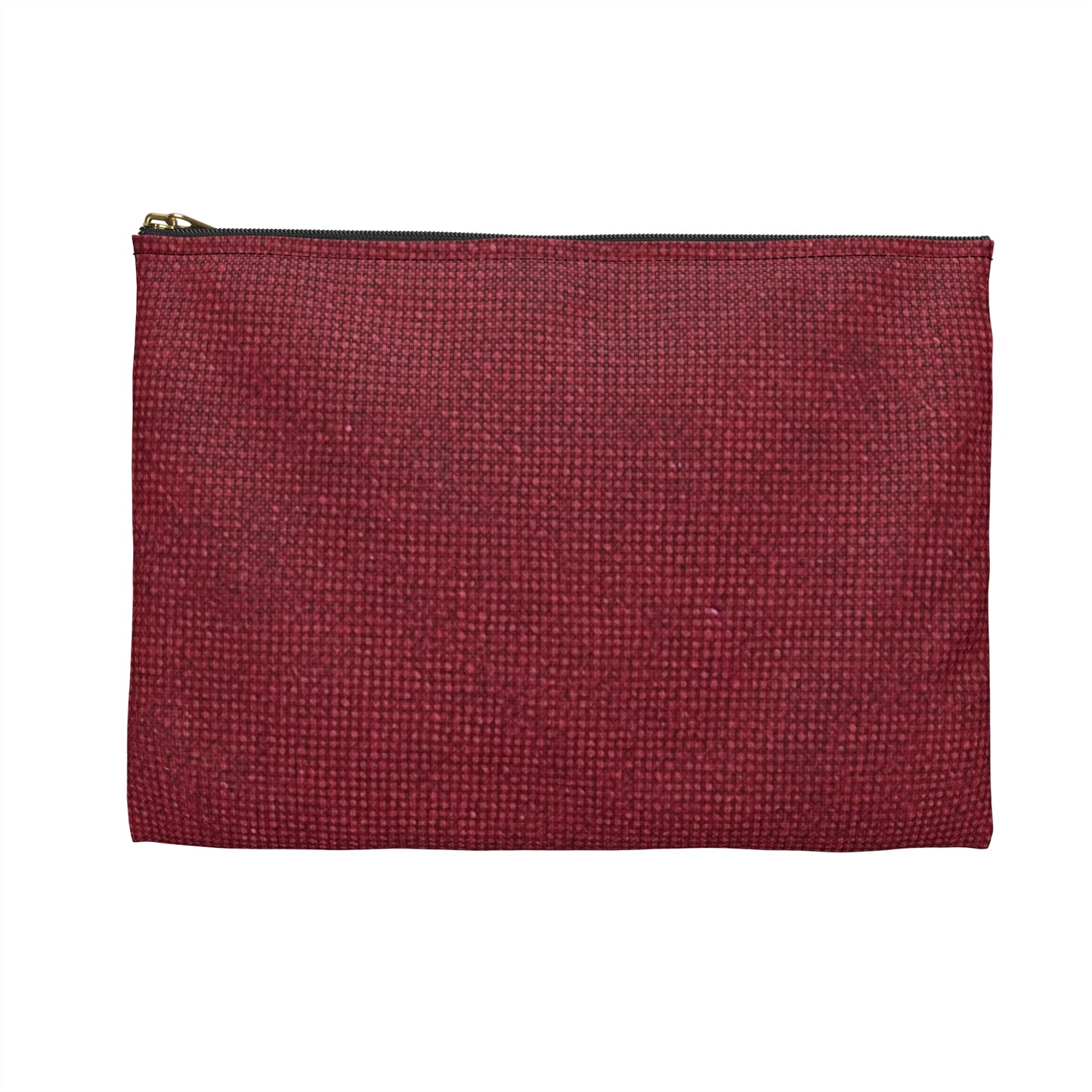 Seamless Texture - Maroon/Burgundy Denim-Inspired Fabric - Accessory Pouch