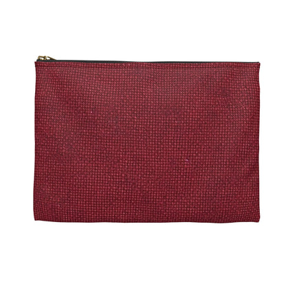 Seamless Texture - Maroon/Burgundy Denim-Inspired Fabric - Accessory Pouch