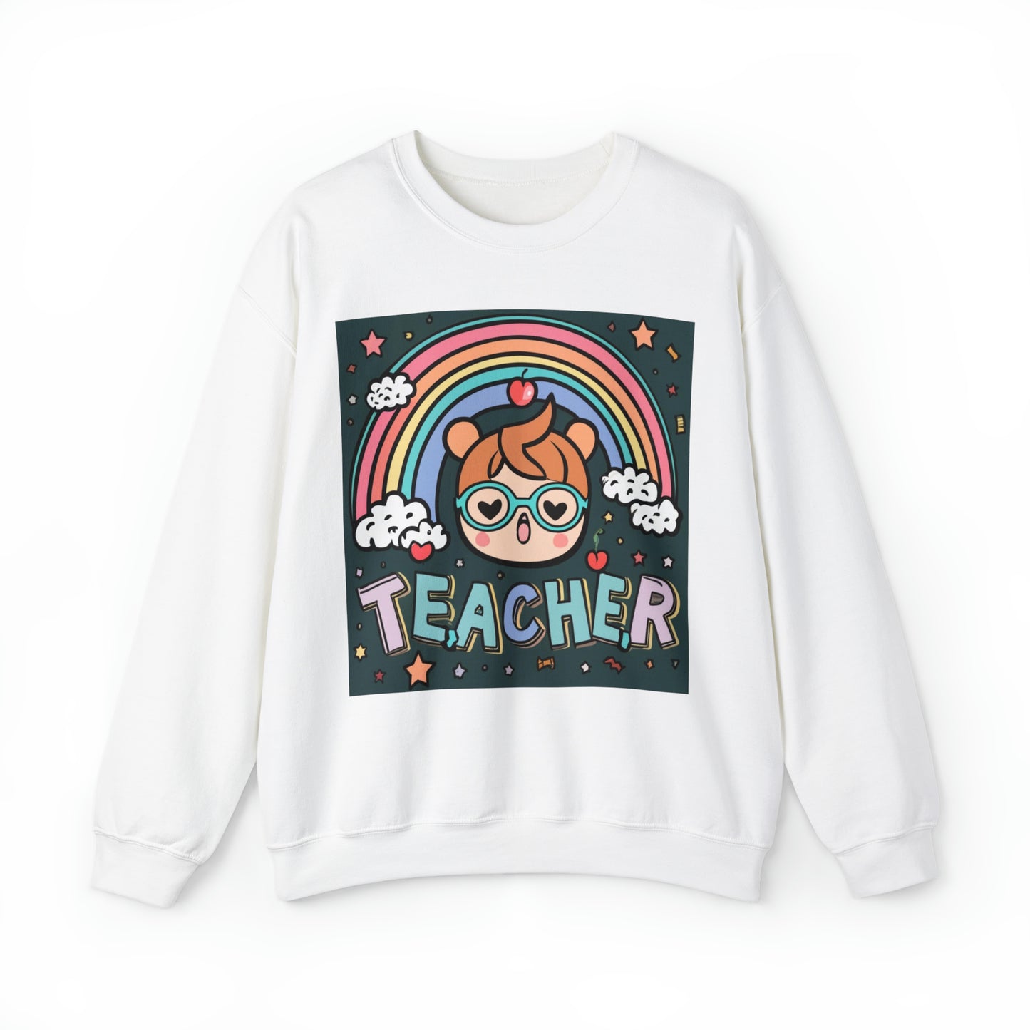 Elementary Teacher Primary School Rainbow Kawaii Quest Anime Classroom Treasure Best in Class - Unisex Heavy Blend™ Crewneck Sweatshirt