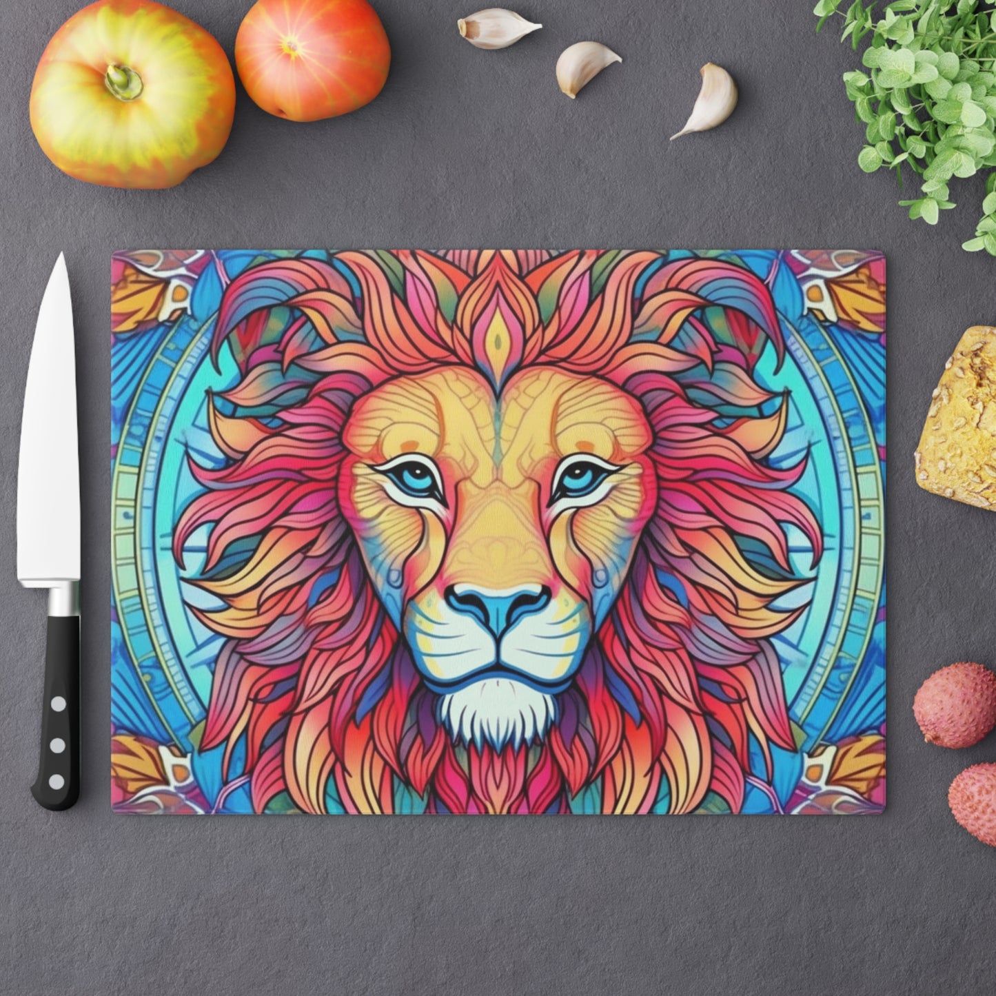 Astrological Leo - Cosmic Zodiac Constellation, Lion Symbol Art - Cutting Board