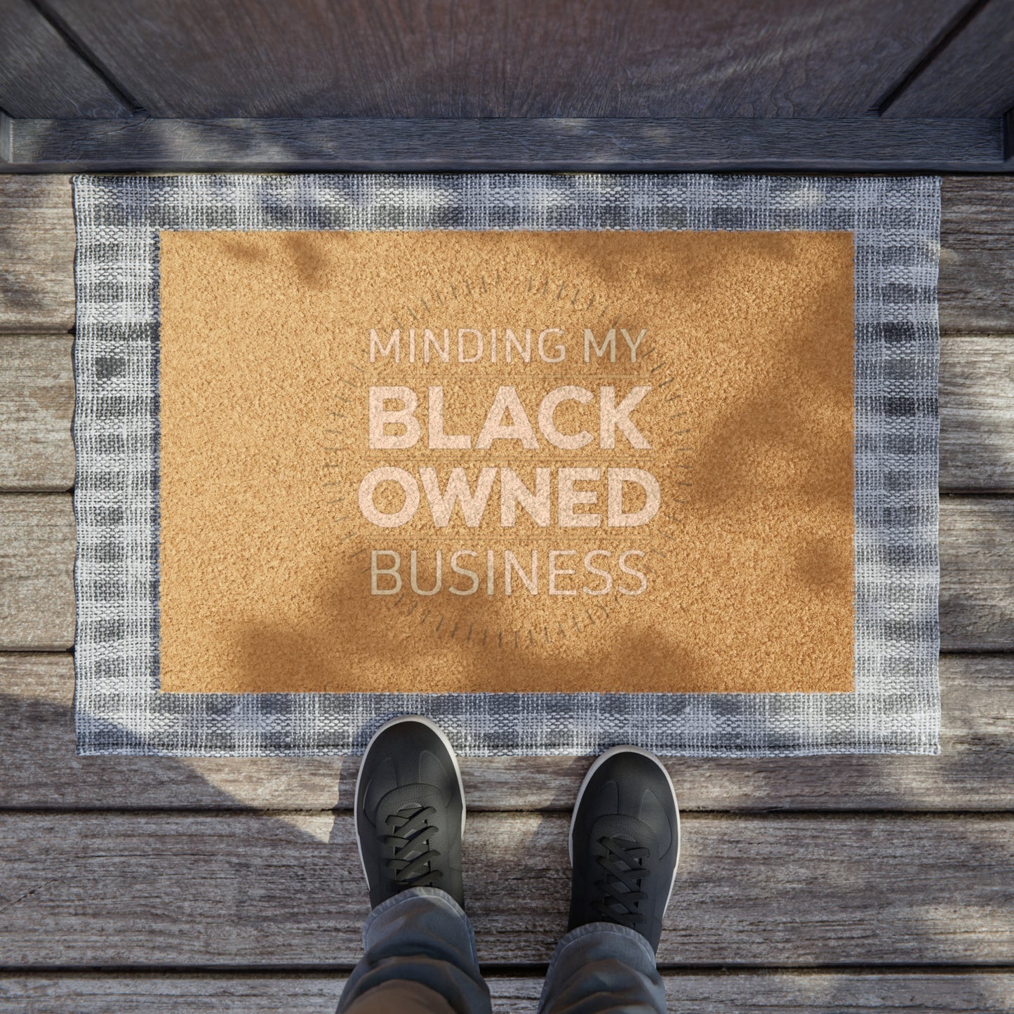 Minding My Black Owned Business - Doormat