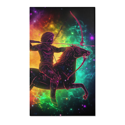 Colorful Sagittarius Zodiac Sign - Star Universe Theme - Area Rugs