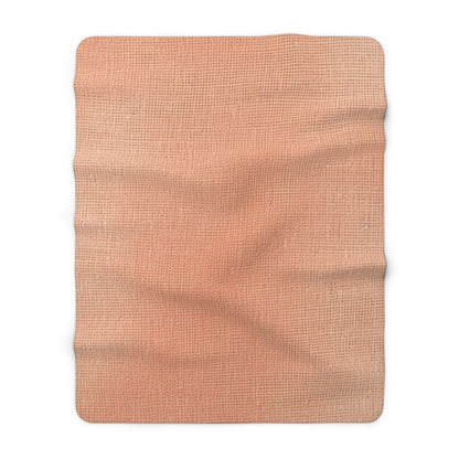 Soft Pink-Orange Peach: Denim-Inspired, Lush Fabric - Sherpa Fleece Blanket