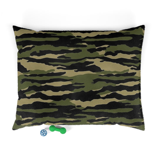 Tiger Stripe Camouflage: Military Style -  Dog & Pet Bed
