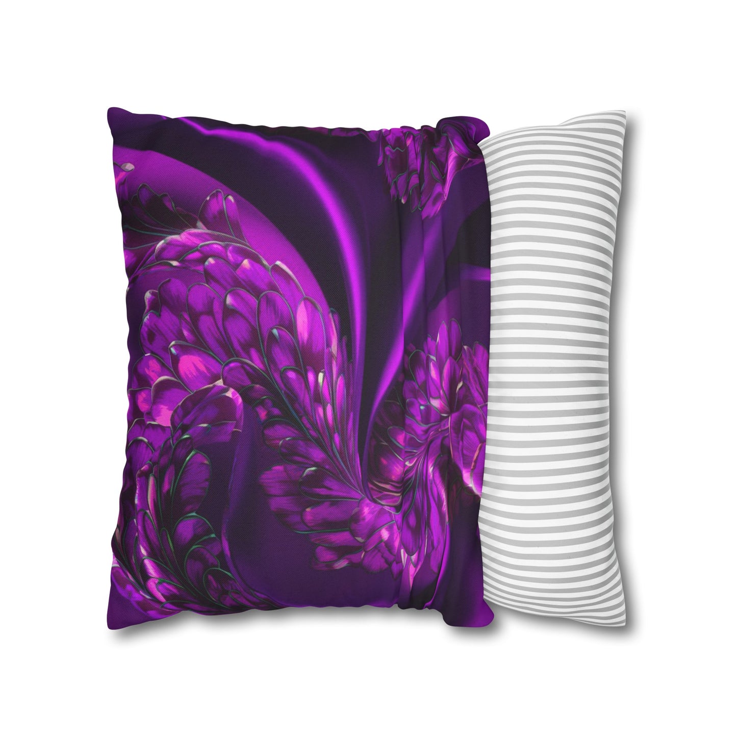 Purple Silk, Spun Polyester Square Pillowcase