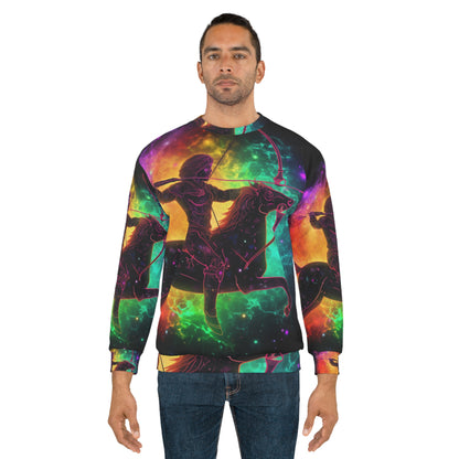 Colorful Sagittarius Zodiac Sign - Star Universe Theme - Unisex Sweatshirt (AOP)