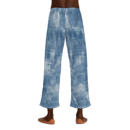 Faded Blue Washed-Out: Denim-Inspired, Style Fabric - Men's Pajama Pants (AOP)