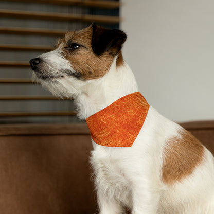 Burnt Orange/Rust: Denim-Inspired Autumn Fall Color Fabric - Pet Bandana Collar