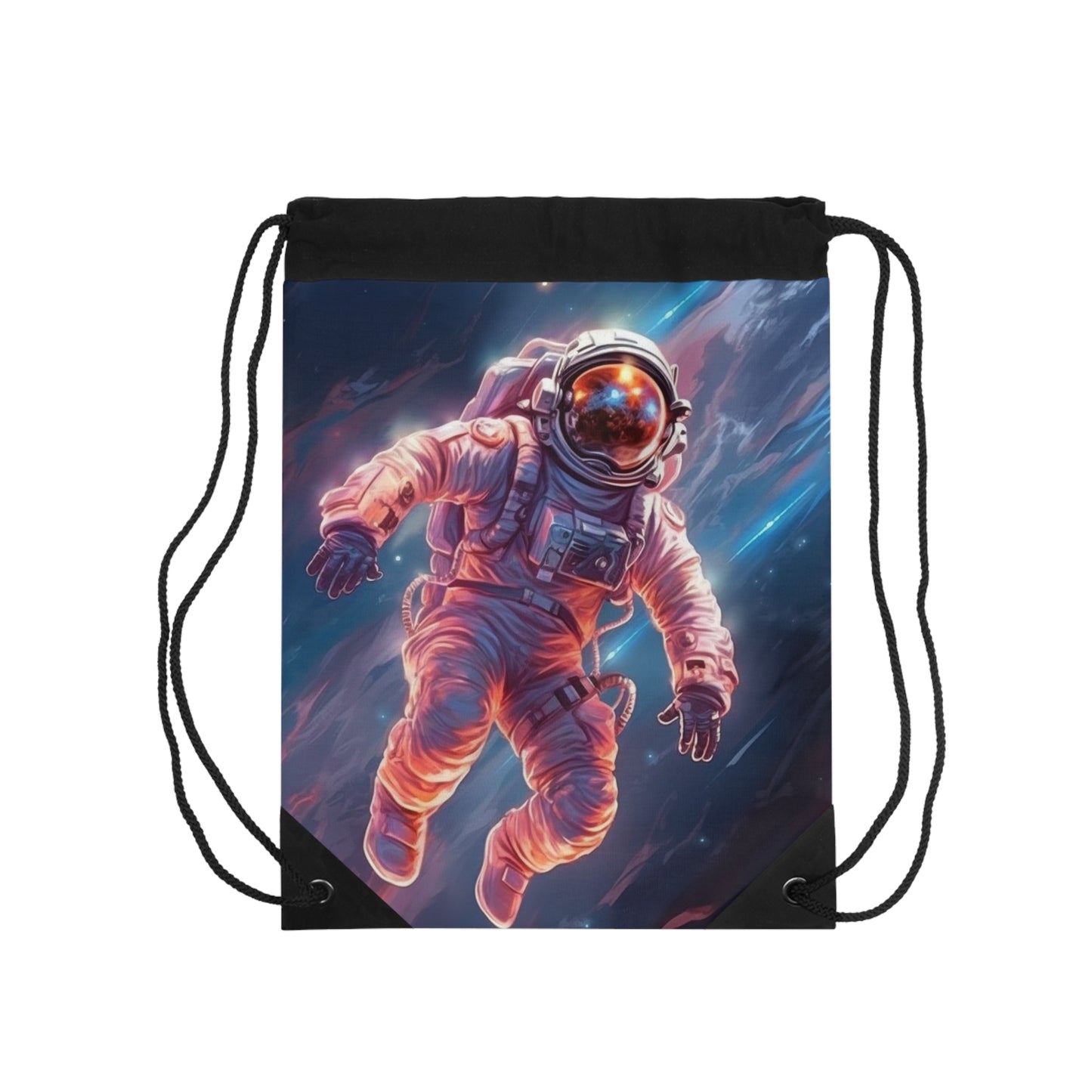 Astronaut Outer Space - Galaxy Starfield Art - Drawstring Bag