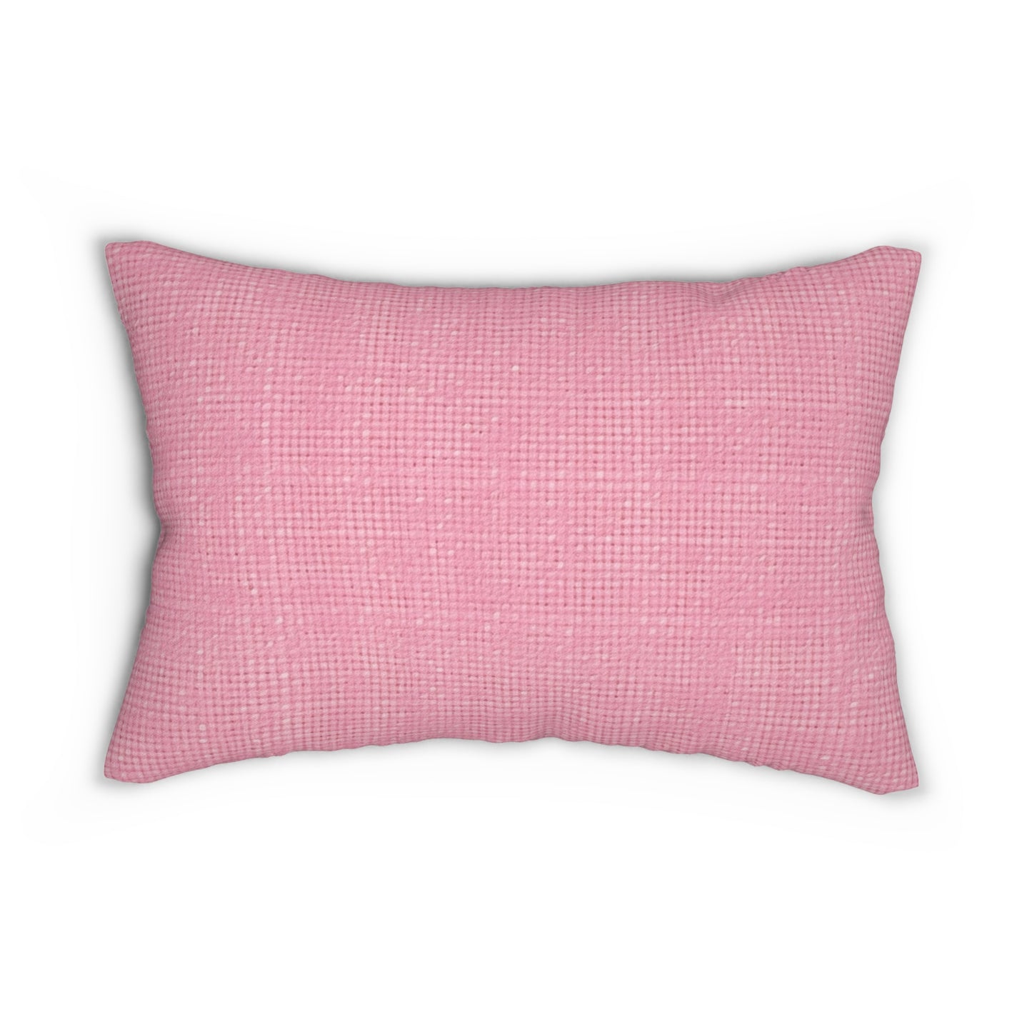 Pastel Rose Pink: Denim-Inspired, Refreshing Fabric Design - Spun Polyester Lumbar Pillow