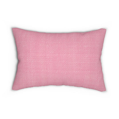 Pastel Rose Pink: Denim-Inspired, Refreshing Fabric Design - Spun Polyester Lumbar Pillow