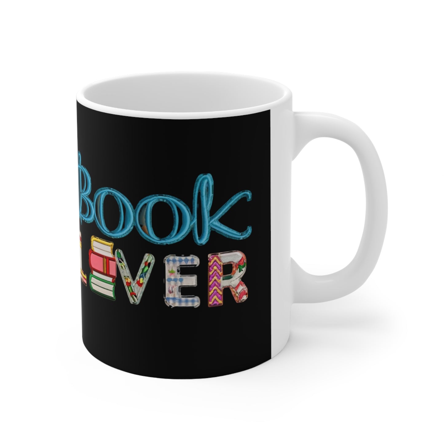 Bookworm Book Lover - Estilo de bordado artístico para fanáticos de la literatura - Taza de cerámica de 11 oz