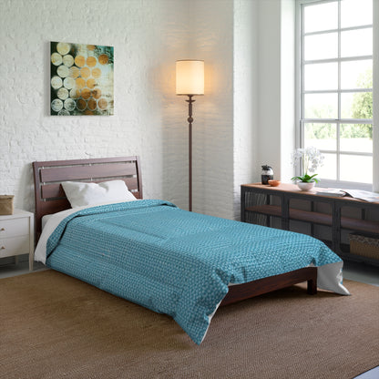 Bright Aqua Teal: Denim-Inspired Refreshing Blue Summer Fabric - Comforter