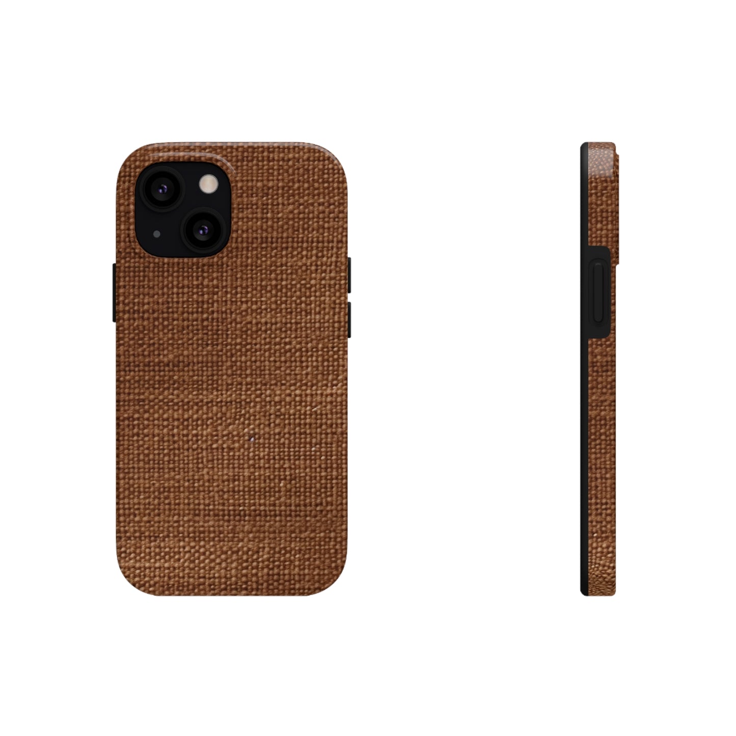 Luxe Dark Brown: Denim-Inspired, Distinctively Textured Fabric - Tough Phone Cases