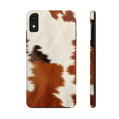 Hair Cowhide Leather Natural Design Durable Rugged Style - Tough Phone Cases