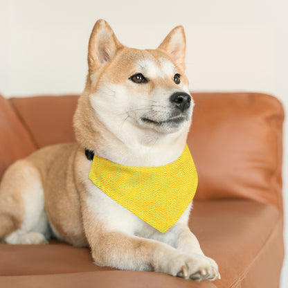 Sunshine Yellow Lemon: Denim-Inspired, Cheerful Fabric - Dog & Pet Bandana Collar